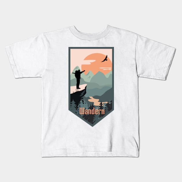 hike Kids T-Shirt by IDesign23